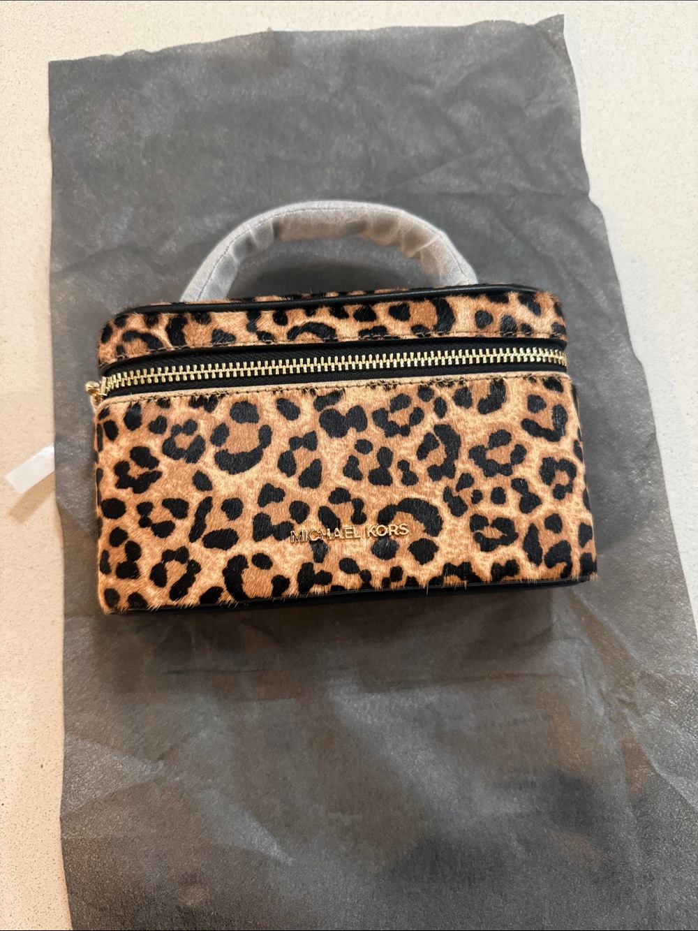 NWT Real Pony Hair Michael Kors Leopard Bag